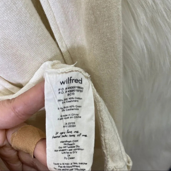 ARITZIA WILFRED Silk Cashmere Open Front Knit Cardigan - Picture 4 of 6